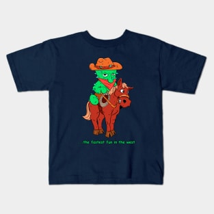 the fastest fun in the west Kids T-Shirt